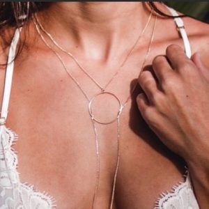 New Katrina Cordova Koko Lariat Necklace in Sterling Silver